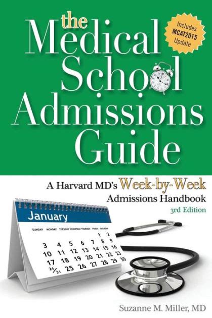 Read Online The Medical School Admissions Guide A Harvard Mds Weekbyweek Admissions Handbook 3Rd Edition By Suzanne M  Miller