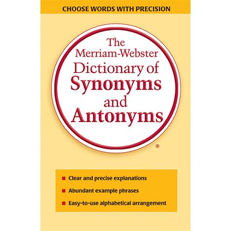 Full Download The Merriamwebster Dictionary Of Synonyms And Antonyms By Merriamwebster
