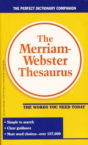 Full Download The Merriamwebster Thesaurus By Merriamwebster