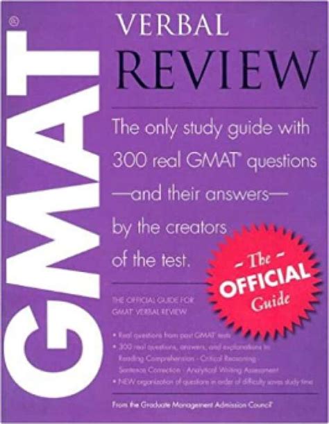 Read The Official Guide For Gmat Verbal Review By Graduate Management Admission Council Gmac