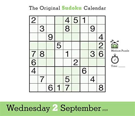 Read The Original Sudoku Pageaday Calendar 2020 By Workman Publishing
