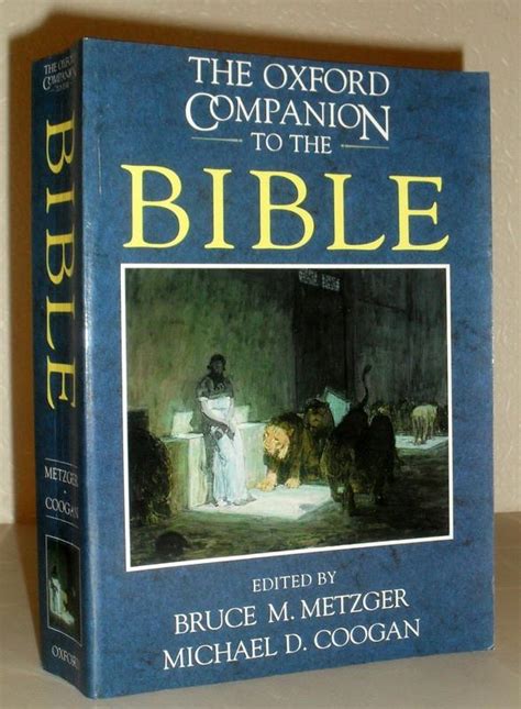 Download The Oxford Companion To The Bible By Bruce M Metzger