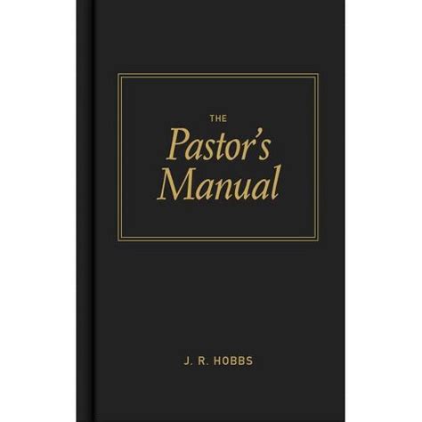 Full Download The Pastors Manual By James R Hobbs