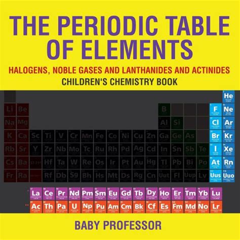 Download The Periodic Table Of Elements  Halogens Noble Gases And Lanthanides And Actinides Childrens Chemistry Book By Baby Professor