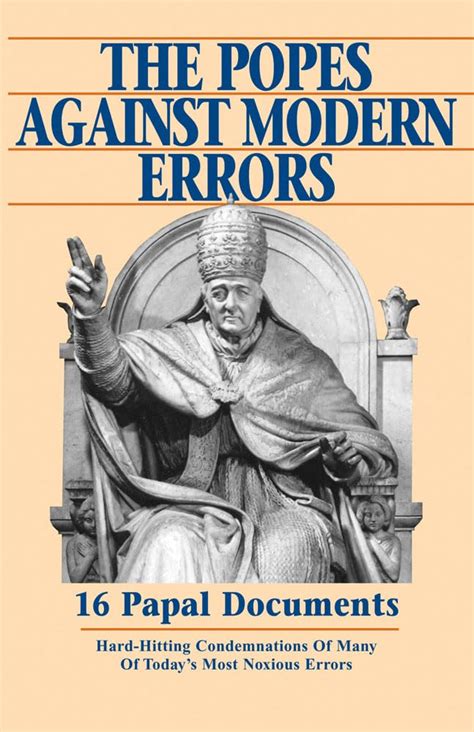 Full Download The Popes Against Modern Errors 16 Papal Documents By Pope Leo Xiii