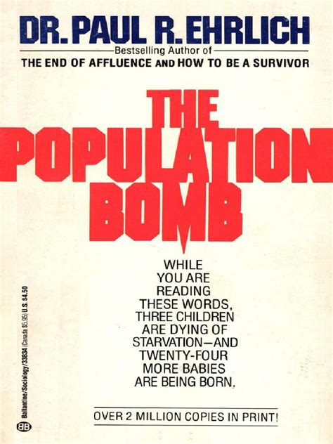 Read Online The Population Bomb By Paul R Ehrlich
