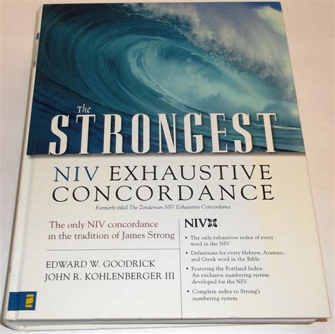 Download The Strongest Niv Exhaustive Concordance By Edward W Goodrick
