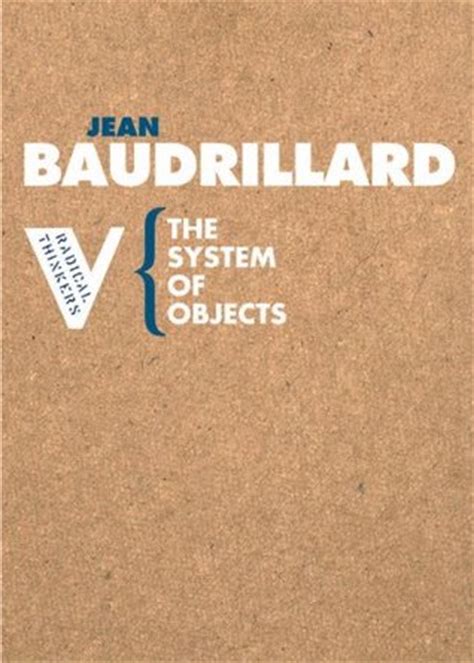 Full Download The System Of Objects By Jean Baudrillard