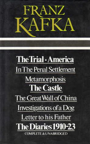 Download The Trial  America  The Castle  Metamorphosis  In The Penal Settlement  The Great Wall Of China  Investigations Of A Dog  Letter To His Father  The Diaries 1910Ã23 Complete  Unabridged By Franz Kafka