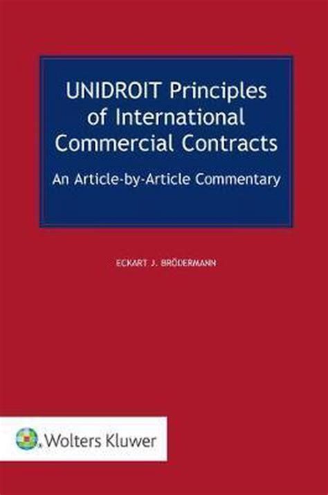 Read The Unidroit Principles By Eckart Broedermann