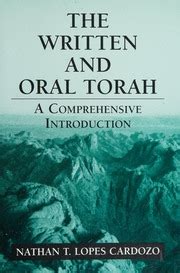 Download The Written And Oral Torah A Comprehensive Introduction By Cardozo