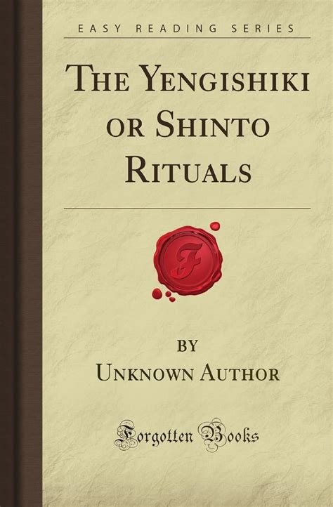 Full Download The Yengishiki Or Shinto Rituals Forgotten Books By Unknown Hall Author