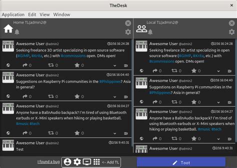 TheDesk - Mastodon client for PC(Windows/Linux/macOS)