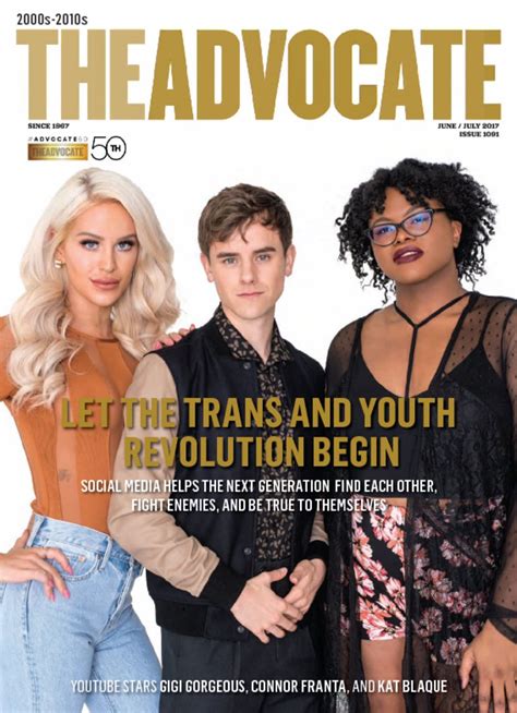 The Advocate is the world’s leading source of LGBT news and information for over 50 years. Find breaking stories, exclusive interviews, videos, and more on topics ranging …. 
