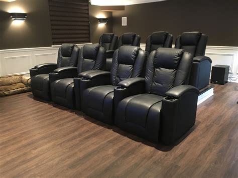 Theater chairs for home. 302 Results. Valencia Piacenza Power Headrest Top Grain Leather Home Theater Seating Black, Black, Row of 4 Loveseat Center by Valencia Home Theater Seating (315) $5,750. Only 5 Left - Order soon! Tuscany Leather Home Theater Seating, Dark Chocolate, Row of 5 Loveseat Left by Valencia Home Theater Seating. $6,620. 