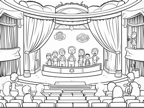 Theatre Coloring Pages