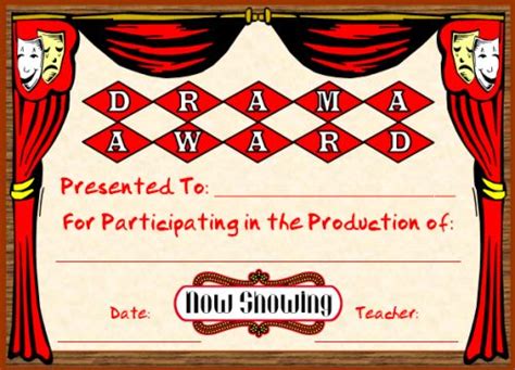 Award Ceremony-Drama Activity. Fun, original Drama Noteb