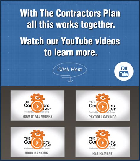 Thecontractorsplan. At The Contractors Plan, we've been working with contractors and prevailing wage plans for 30 years. As a client, you'll have dedicated personnel who are experienced in prevailing wage work, including field sales and service teams, account executives, compliance resources, plan installation experts and employer and employee call center. 