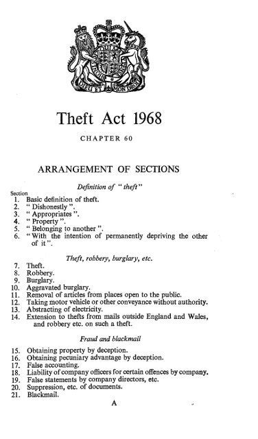 Theft Act 1968 - Wikipedia