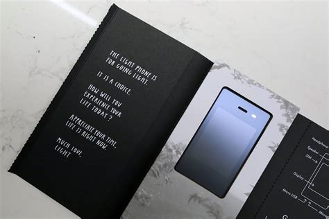 Thelightphone. The Light Phone takes its minimalist aesthetic to the extreme. The device comes in two colours: white and night (black). Both are credit card sized (though a little fatter – about four cards thick). 
