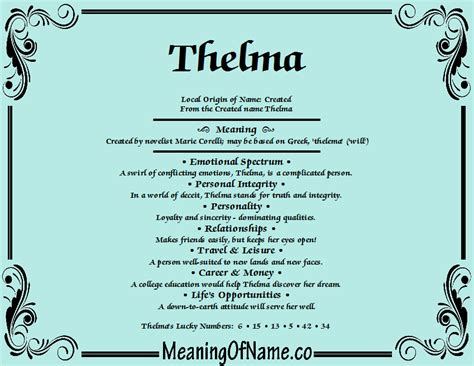 Thelma - Name Meaning, What does Thelma mean? - Think Baby …