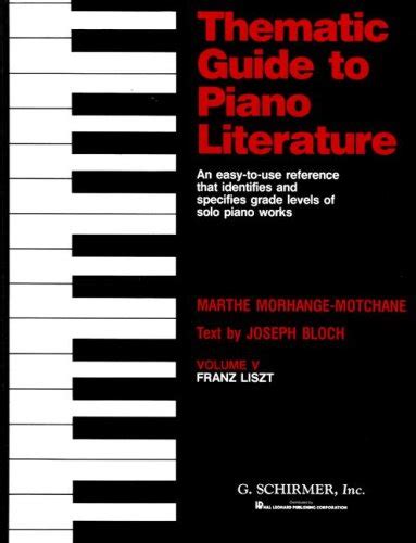 Thematic guide to piano literature mozart beethoven ed3287. - Toyota wish manual english free download.