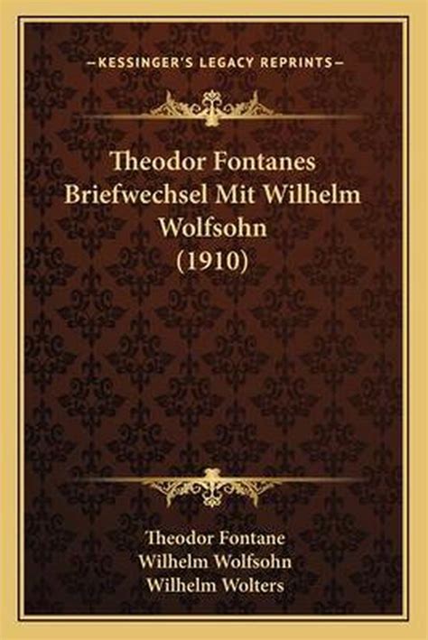 Theodor fontanes briefwechsel mit wilhelm wolfsohn. - Texan 600 manuale di manutenzione degli aeromobili.