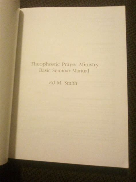 Theophostic prayer ministry basic seminar manual. - Astérix, la rosa y la espada.