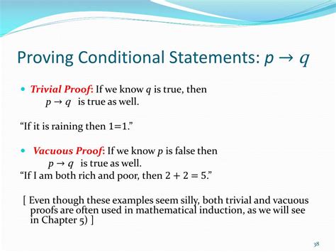 Theorem proofs. Many mathematical theorems are conditional statements, whose proofs deduce co...