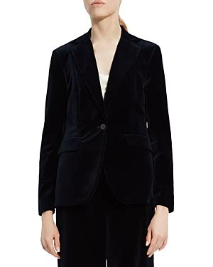 Theory Anori Kay velvet riding blazer jacket black $595 size 14