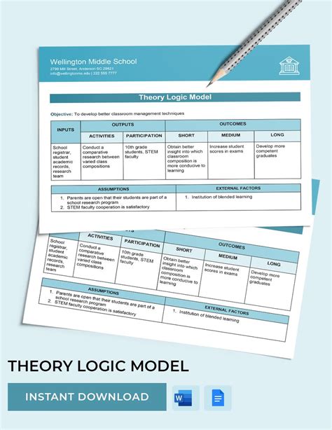Theory Logic Model Template Download in Word, Google Docs