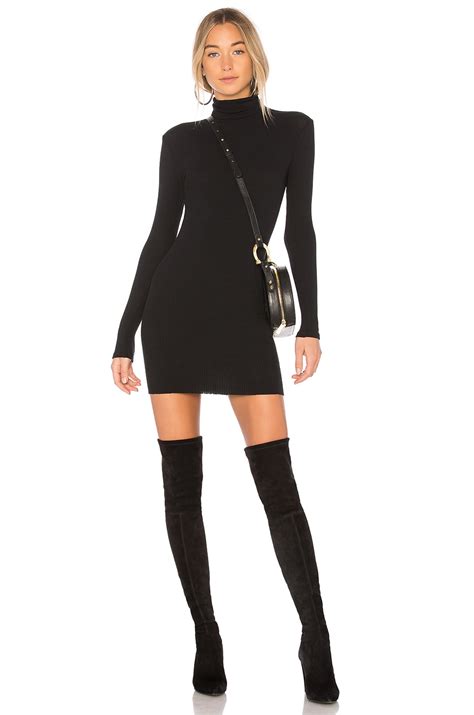 Theory Long Sleeve Mini Dress in Black REVOLVE