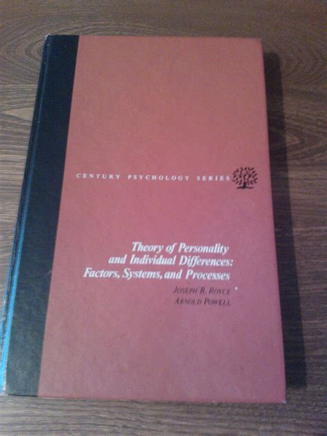 Theory Of Personality And Individual Differences Factors Systems And Processes