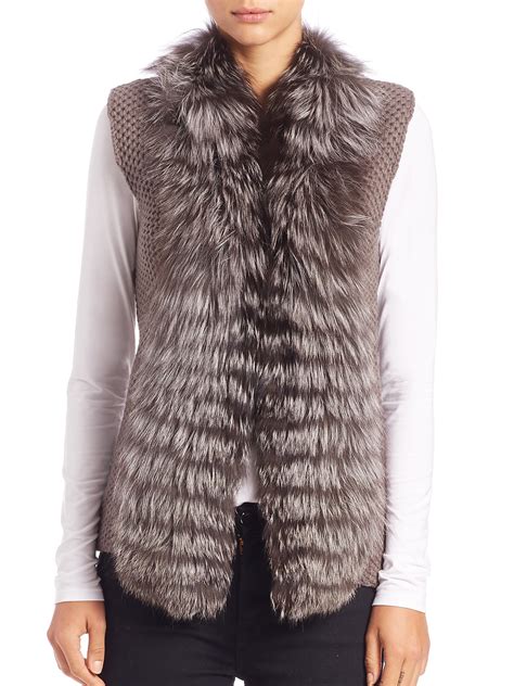 Theory fox fur trim vest Fur trim, Jackets for women, Vest