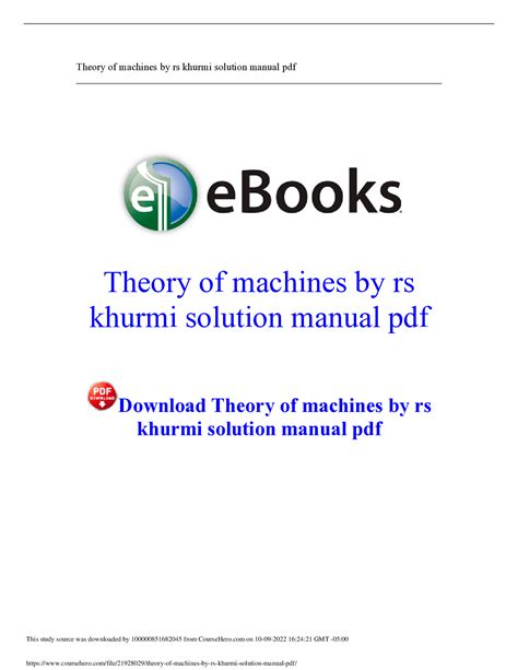Theory of machine rs khurmi solution manual. - Der könig in thule̋ und die dichtungen von der lorelay.