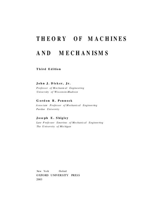 Theory of machines mechanisms 3rd edition solution manual. - Nachleben des origenes im zeitalter des humanismus.