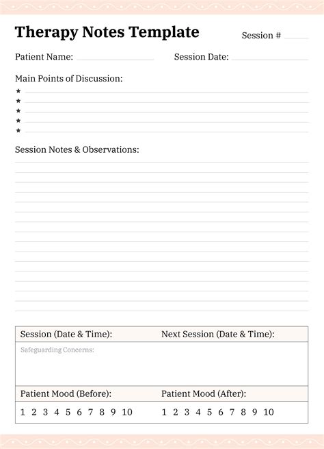 Therapy notes template free