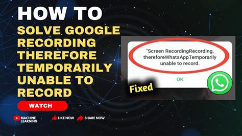 Therefore google temporarily unable to record.  Learn how to record a video meeting.  Howeve...