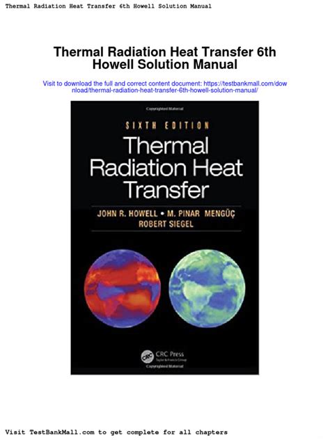 Thermal radiation heat transfer howell solution manual. - La guida completa alla fotografia di john hedgecoe un corso passo dopo passo dal fotografo più venduto al mondo.