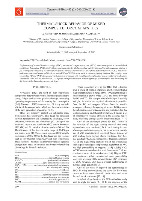 Thermal shock behavior of mixed composite top coat APS TBCs