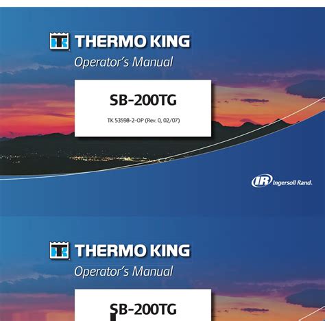 Thermo king sb 300 owner manual. - Mercruiser mcm 470r operation and maintenance manual.