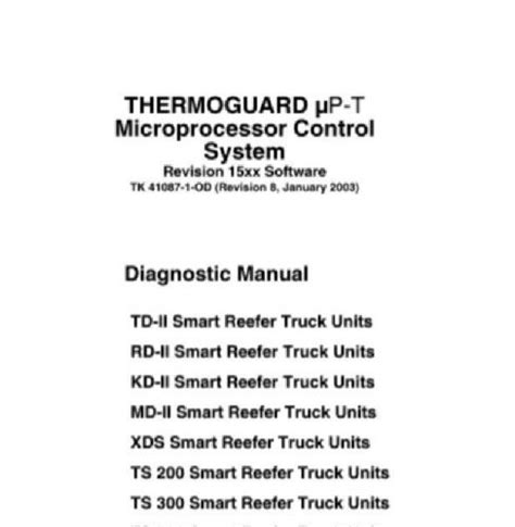 Thermo king td ii max operating manual. - Wer hat angst vor der bösen geiss?.