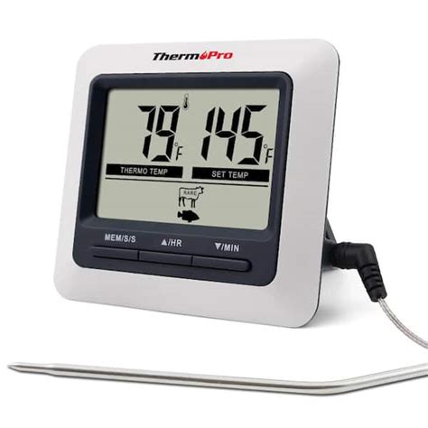 ThermoPro TP04 Large LCD Cooking Food Meat Thermometer for …