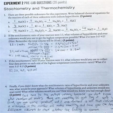Thermochemistry And Complex Ions Pre Lab