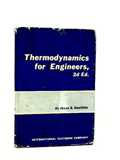 Read Thermodynamics For Engineers By Jesse Seymour Doolittle