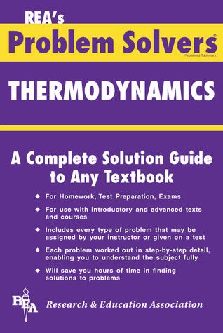 Read Online Thermodynamics Problem Solver By Research  Education Association