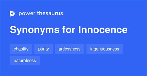 Find 65 ways to say INNOCENCE, along with antonyms, related words, and example sentences at Thesaurus.com, the world's most trusted free thesaurus.. 