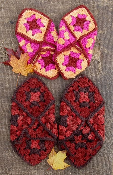 These Granny Square Slippers Are Super Comfy and the Pattern Is Free!