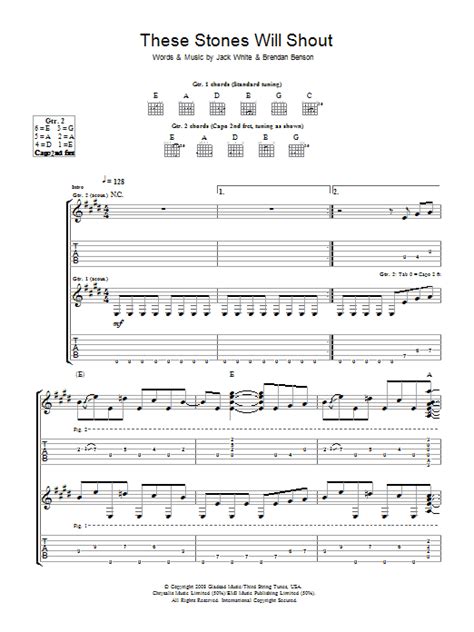 These Stones Will Shout Tab por The Raconteurs - Ukulele Tabs