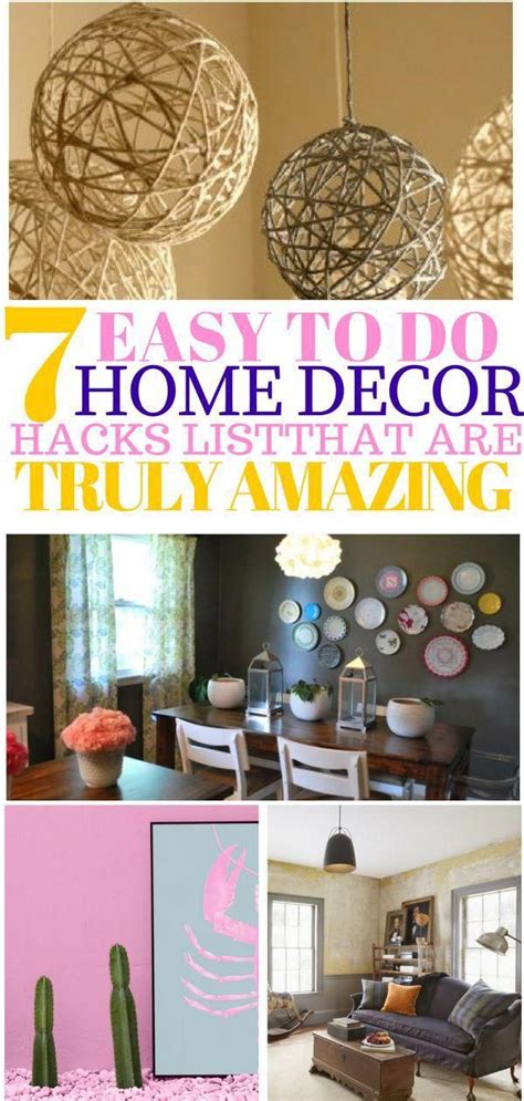 These easy to do home decor hacks are MARVELOUS and now I am able to decorate my home on a